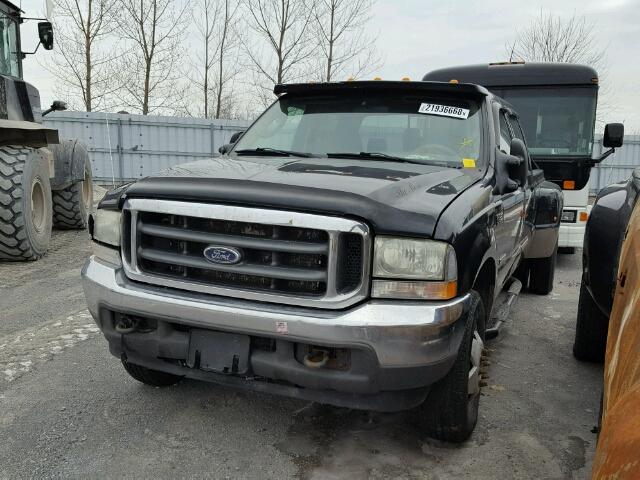 1FTWW33P24EA01033 - 2004 FORD F350 SUPER BLACK photo 2