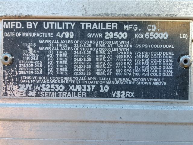 1UYVS2530XU933710 - 1999 UTILITY REEFER WHITE photo 10