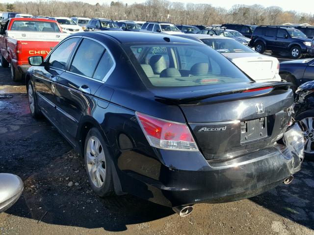 1HGCP36858A085996 - 2008 HONDA ACCORD EXL BLACK photo 3