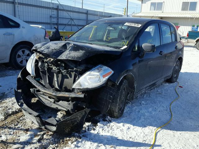 3N1BC13E98L389297 - 2008 NISSAN VERSA S BLACK photo 2