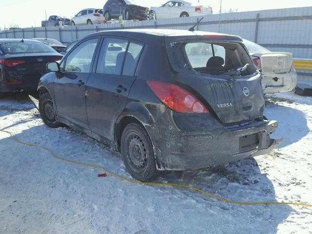 3N1BC13E98L389297 - 2008 NISSAN VERSA S BLACK photo 3