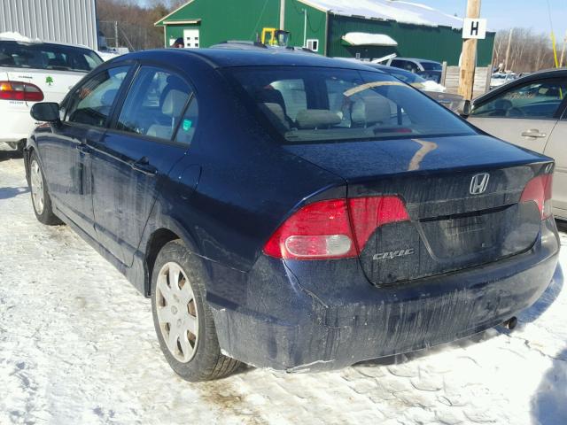 1HGFA16587L041566 - 2007 HONDA CIVIC LX BLUE photo 3