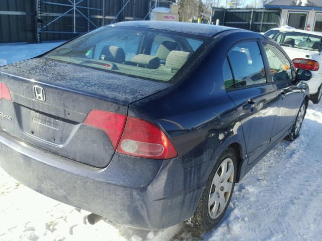 1HGFA16587L041566 - 2007 HONDA CIVIC LX BLUE photo 4