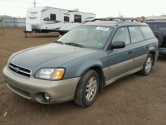 4S3BH6654Y7647253 - 2000 SUBARU LEGACY OUT GREEN photo 2