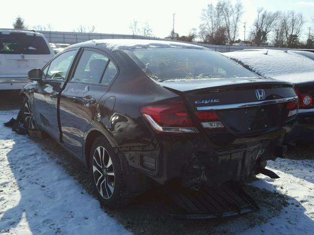 19XFB2F84DE008757 - 2013 HONDA CIVIC EX BLACK photo 3