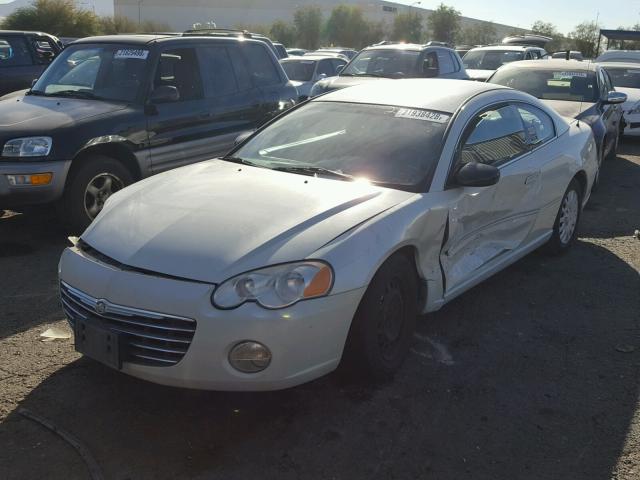 4C3AG42G13E179564 - 2003 CHRYSLER SEBRING LX WHITE photo 2