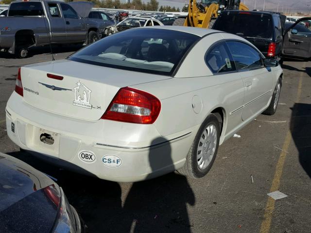 4C3AG42G13E179564 - 2003 CHRYSLER SEBRING LX WHITE photo 4