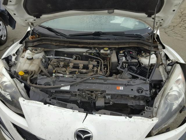 JM1BL1S66A1207348 - 2010 MAZDA 3 S WHITE photo 7