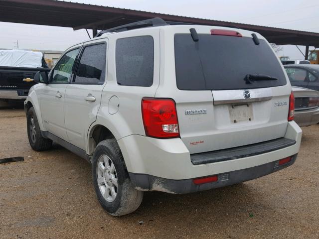 4F2CZ06108KM22823 - 2008 MAZDA TRIBUTE S WHITE photo 3