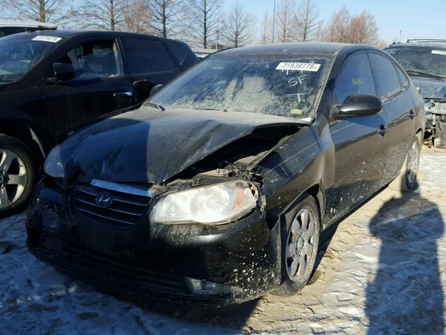 KMHDU46D67U065294 - 2007 HYUNDAI ELANTRA GL BLACK photo 2