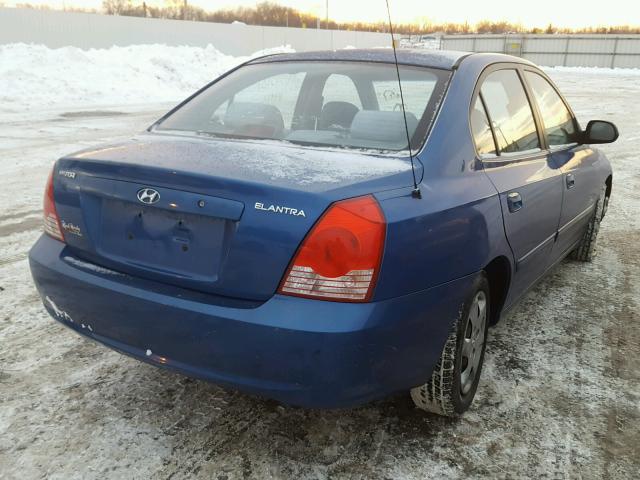 KMHDN46D86U352485 - 2006 HYUNDAI ELANTRA GL BLUE photo 4