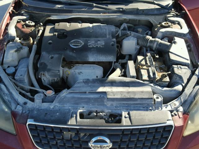 1N4AL11D46C159202 - 2006 NISSAN ALTIMA S MAROON photo 7