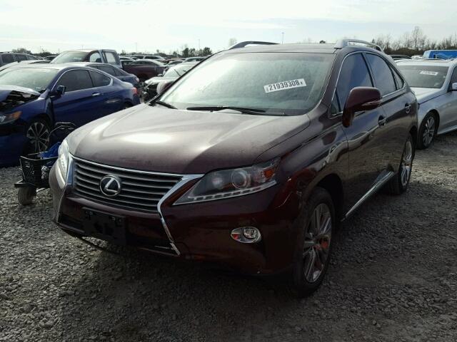 2T2ZK1BA7FC182576 - 2015 LEXUS RX 350 BURGUNDY photo 2