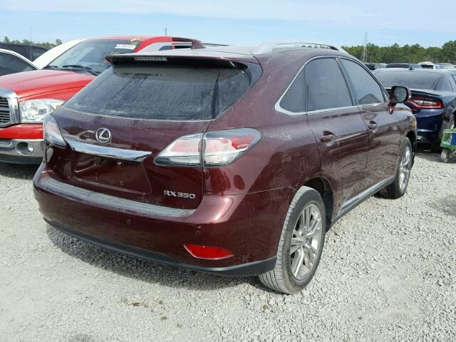 2T2ZK1BA7FC182576 - 2015 LEXUS RX 350 BURGUNDY photo 4