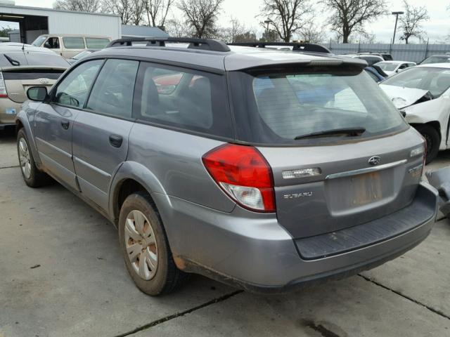 4S4BP60C287363965 - 2008 SUBARU OUTBACK SILVER photo 3