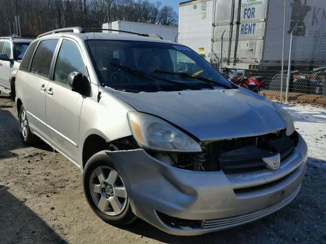 5TDZA23C44S109523 - 2004 TOYOTA SIENNA CE SILVER photo 1