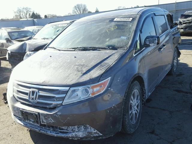 5FNRL5H64CB047932 - 2012 HONDA ODYSSEY EX GRAY photo 2