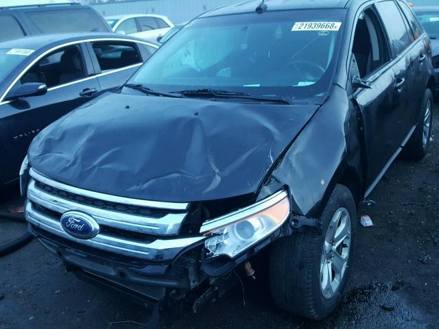 2FMDK3JC4EBA53324 - 2014 FORD EDGE SEL BLACK photo 2