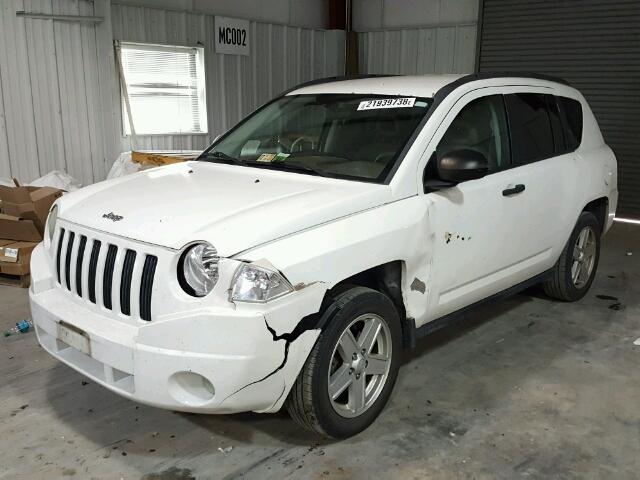 1J8FT47W17D413916 - 2007 JEEP COMPASS WHITE photo 2