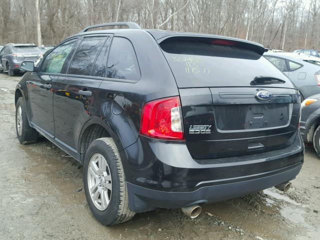 2FMDK3GC8DBA47113 - 2013 FORD EDGE SE BLACK photo 3