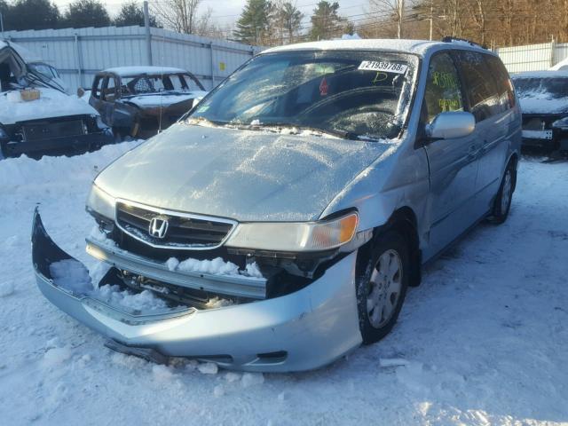 5FNRL18684B136218 - 2004 HONDA ODYSSEY EX BLUE photo 2