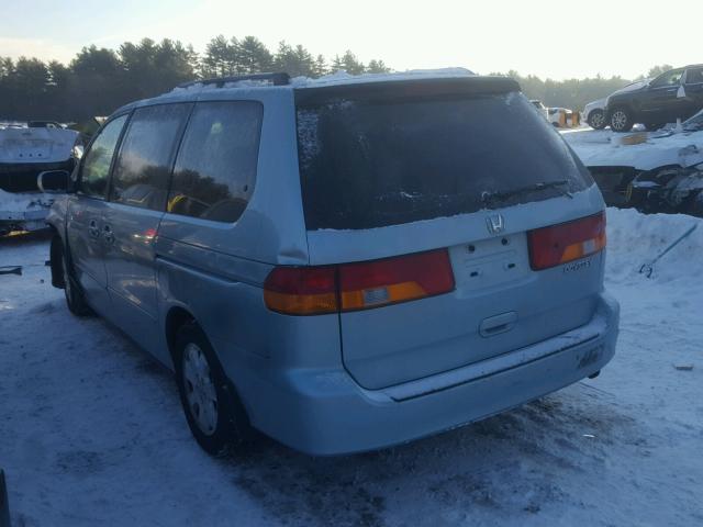 5FNRL18684B136218 - 2004 HONDA ODYSSEY EX BLUE photo 3