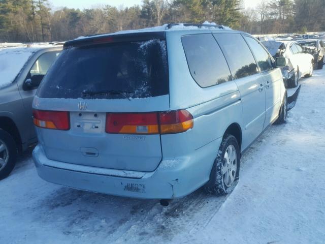 5FNRL18684B136218 - 2004 HONDA ODYSSEY EX BLUE photo 4