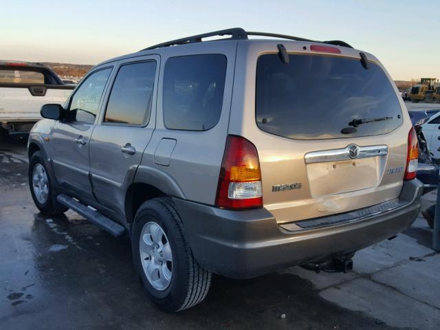 4F2YU09162KM30481 - 2002 MAZDA TRIBUTE LX TAN photo 3