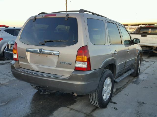 4F2YU09162KM30481 - 2002 MAZDA TRIBUTE LX TAN photo 4