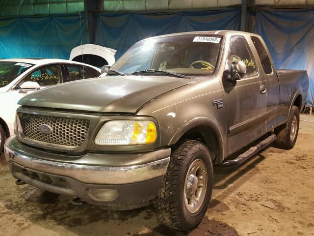 2FTRX18W52CA39373 - 2002 FORD F150 GREEN photo 2