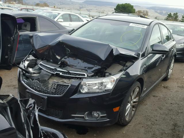 1G1PH5SC7C7297848 - 2012 CHEVROLET CRUZE LTZ BLACK photo 2