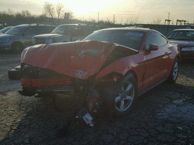1FA6P8AM9G5242245 - 2016 FORD MUSTANG RED photo 2
