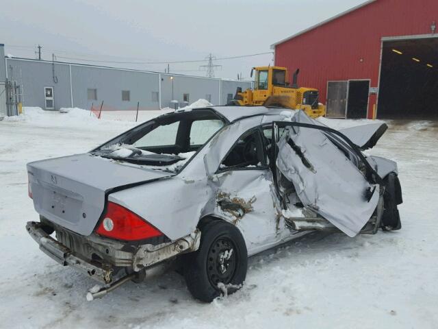 1HGEM22504L801886 - 2004 HONDA CIVIC LX SILVER photo 4