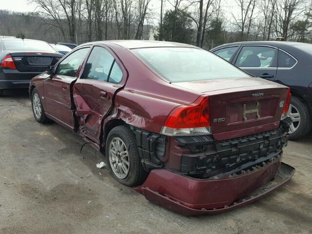 YV1RS612552447305 - 2005 VOLVO S60 RED photo 3