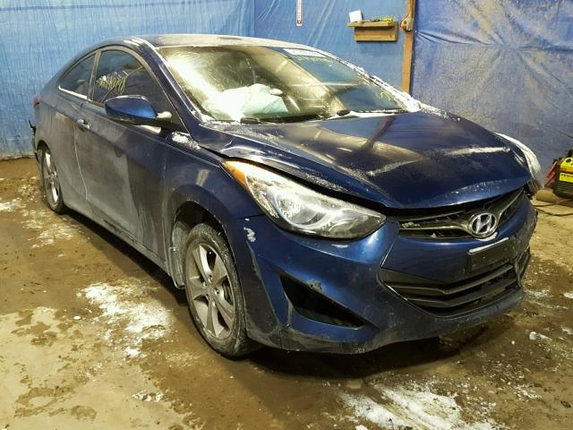 KMHDH6AE6DU005351 - 2013 HYUNDAI ELANTRA CO BLUE photo 1