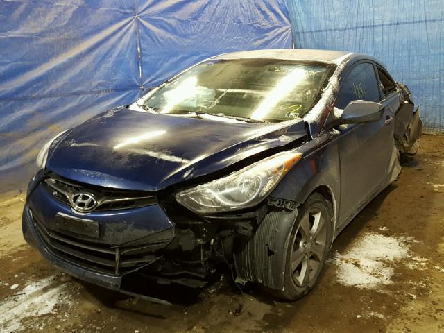 KMHDH6AE6DU005351 - 2013 HYUNDAI ELANTRA CO BLUE photo 2