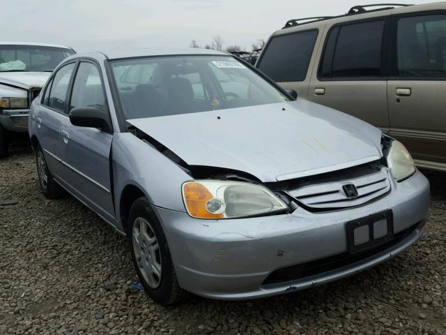 1HGES16562L034441 - 2002 HONDA CIVIC LX GRAY photo 1