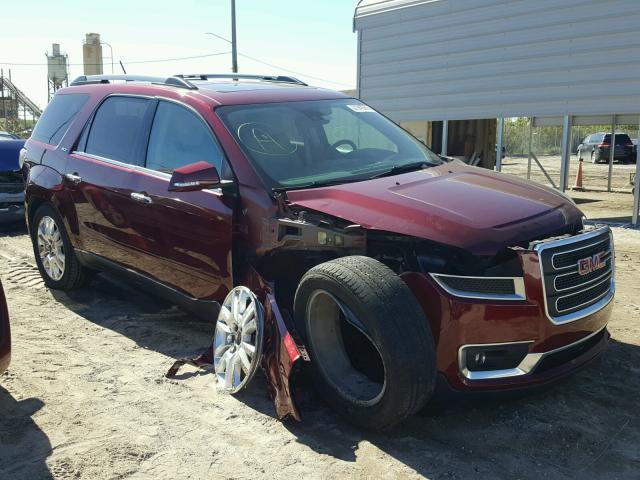 1GKKRRKD4FJ358096 - 2015 GMC ACADIA SLT RED photo 1