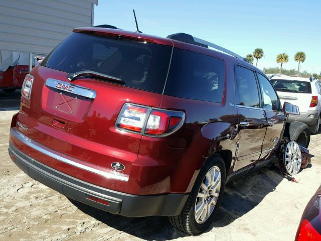 1GKKRRKD4FJ358096 - 2015 GMC ACADIA SLT RED photo 4