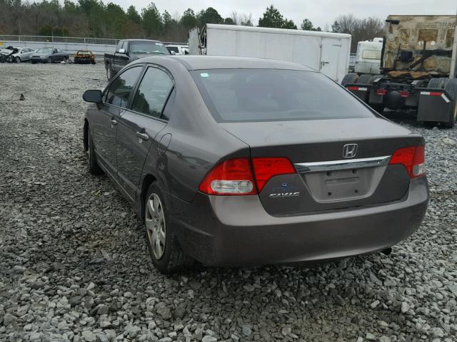 19XFA1F50AE002520 - 2010 HONDA CIVIC LX BROWN photo 3