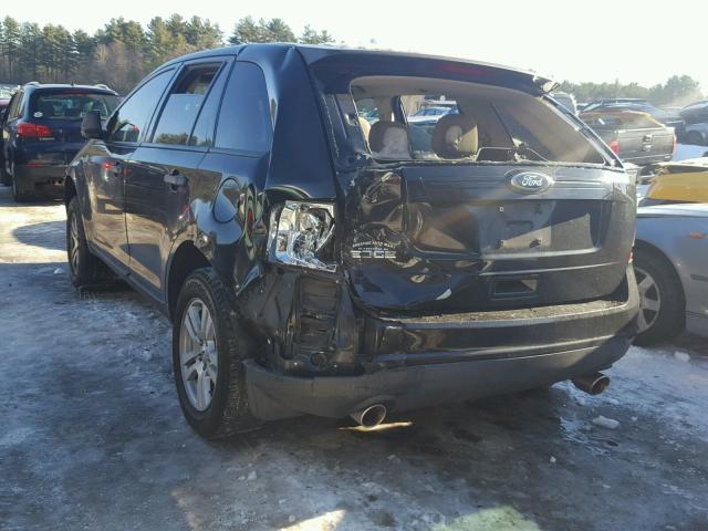 2FMDK3GC5BBA82124 - 2011 FORD EDGE SE BLACK photo 3