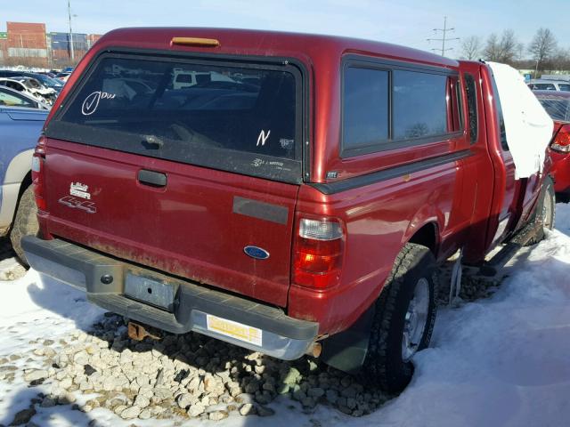 1FTZR45EX5PA18853 - 2005 FORD RANGER SUP RED photo 4