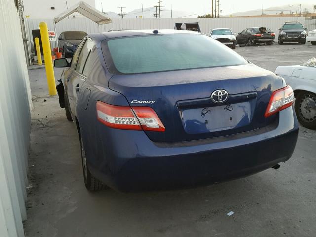 4T4BF3EK1BR128229 - 2011 TOYOTA CAMRY BASE BLUE photo 3