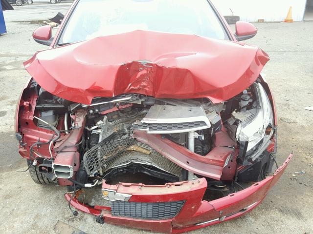 1G1PC5SB7E7284817 - 2014 CHEVROLET CRUZE LT RED photo 7