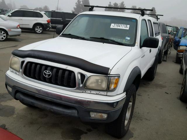 5TEHN72N32Z145297 - 2002 TOYOTA TACOMA DOU WHITE photo 2