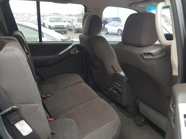 5N1AR18W65C709042 - 2005 NISSAN PATHFINDER BLACK photo 6