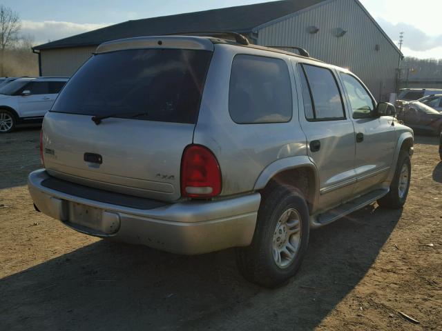 1B4HS28N31F593535 - 2001 DODGE DURANGO SILVER photo 4