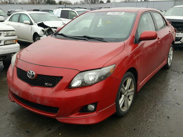 1NXBE4EE5AZ212565 - 2010 TOYOTA COROLLA XR RED photo 2