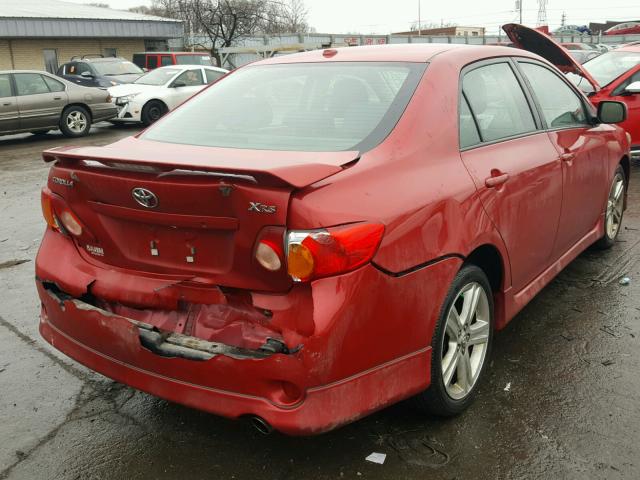 1NXBE4EE5AZ212565 - 2010 TOYOTA COROLLA XR 红色 照片 4