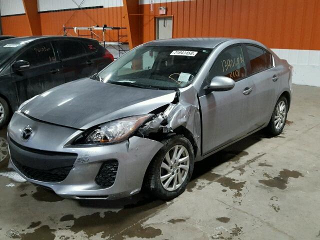 JM1BL1UF5C1665916 - 2012 MAZDA 3 I GRAY photo 2